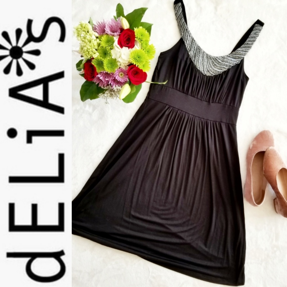 dELiA's Party Dress Cotton Spandex Embellishments